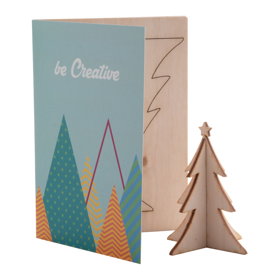 CreaX naturelle Carte de Noël, sapin