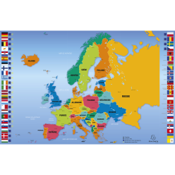 Onderlegger PVC 37,5x57,5cm Europa-/ St.