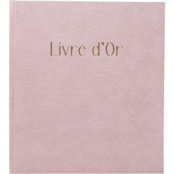 Gastenboek 100p goud- 21x19...