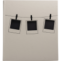 Fotoalb boek 60p zw-29x32 Instants beige/ St.