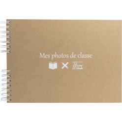 Album photos à spirales 50 pages blanches pour photos de classe/ Pce
