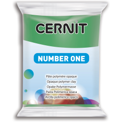 CERNIT - A Number one Polymer Clay Block - Baking Modelling Clay - Green colour - 56 g block - CE0900056600C/ Pc.