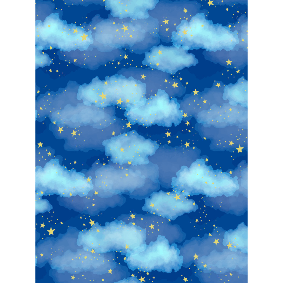Assort. 4 papiers Foil Nuit de Noël/ Pc. - vedi express