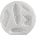 Cernit silicone mould ø 7 cm Feathers/ Pc.