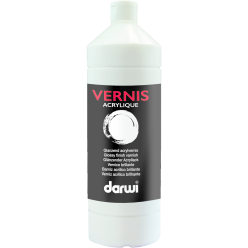 DARWI Flacon d'1 litre de vernis acrylique, finition brillante/ Pce