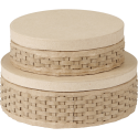 Round Woven Boxes - Assortment of 2/ Pc.