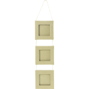 Set de 3 cadres reliés carré 8x8cm/ Pce