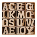 Présentoir plein alphabet kraft 20cm/ Pce
