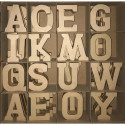 Présentoir plein alphabet kraft 20cm/ Pce