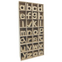 Solid Display with Small Kraft Paper Alphaet Letters/ Pc.