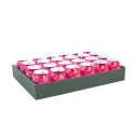 Set of 24 smooth rib-bons 10mx7mm, Red/ Pc.