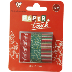 Decoratielint zelfkl-ev. 3x 15mm kerst/ St.