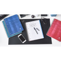 Clairefontaine Bind'O Block Wirebound Notebook, A4+, 80 Shts, 4 Holes Punched, Squared + Margin + Framed, Assorted, 1 Pack of 5/