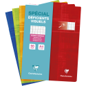 Cahier piqué spécial déficients visuels A4 96 pages grands carreaux 2 ,5mm agrandis 10x10/ Pce