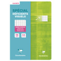 Cahier piqué spécial déficients visuels A4 96 pages grands carreaux 2 ,5mm agrandis 10x10/ Pce