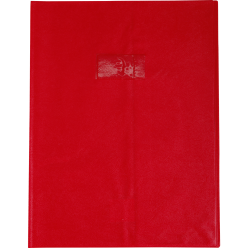 Schriftomsl.Lederpri-nt 24x32 20µ rood/ St.