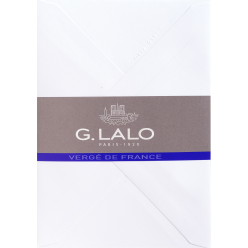 25 enveloppes C6 (114x162mm) Vergé de France doublées gommées/ Pce