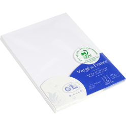 25 vergé de France flat cards 107x152mm 210g/ Pc.