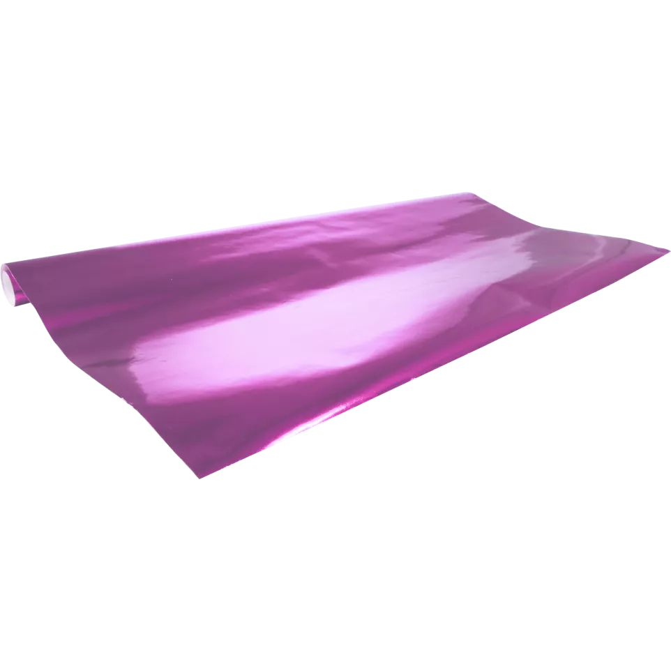 Metallic 1 zijde 2x0,70m 10rl roze-/ St.