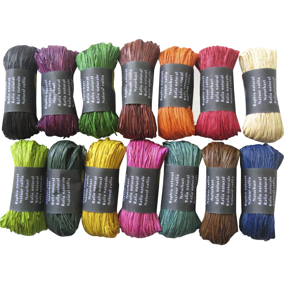 Pelote raphia naturel 50g, ass....