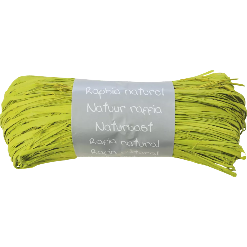 Pelote raphia naturel 50g, Vert anis/...