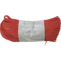 Raffia natuur 50g rood-/ St.