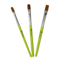 Set 3 platte Penselen, synthetisch-/ St.