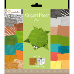 Origami Paper Zoo,20x20cm...