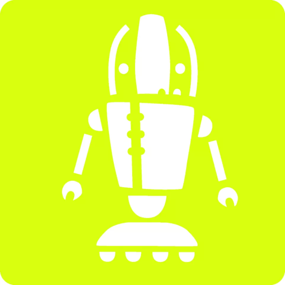 Set de 6 pochoirs enfants, Robots/ Pce