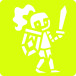 Set of 6 children's stencils, Knights/ Pc.