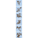 Set of 6 children's stencils, Knights/ Pc.