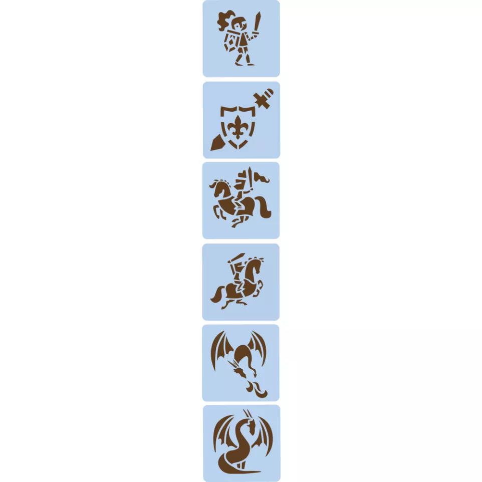 Set of 6 children's stencils,...