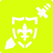 Set of 6 children's stencils, Knights/ Pc.