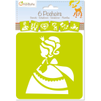 Set de 6 pochoirs enfants,...