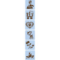 Set of 6 children's stencils, Princesses/ Pc.