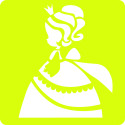 Set of 6 children's stencils, Princesses/ Pc.