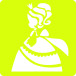 Set of 6 children's stencils, Princesses/ Pc.