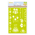 Mini Stencils, Anniversaire-/ Pc.