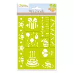 Mini Stencils, Anniversaire-/ Pce