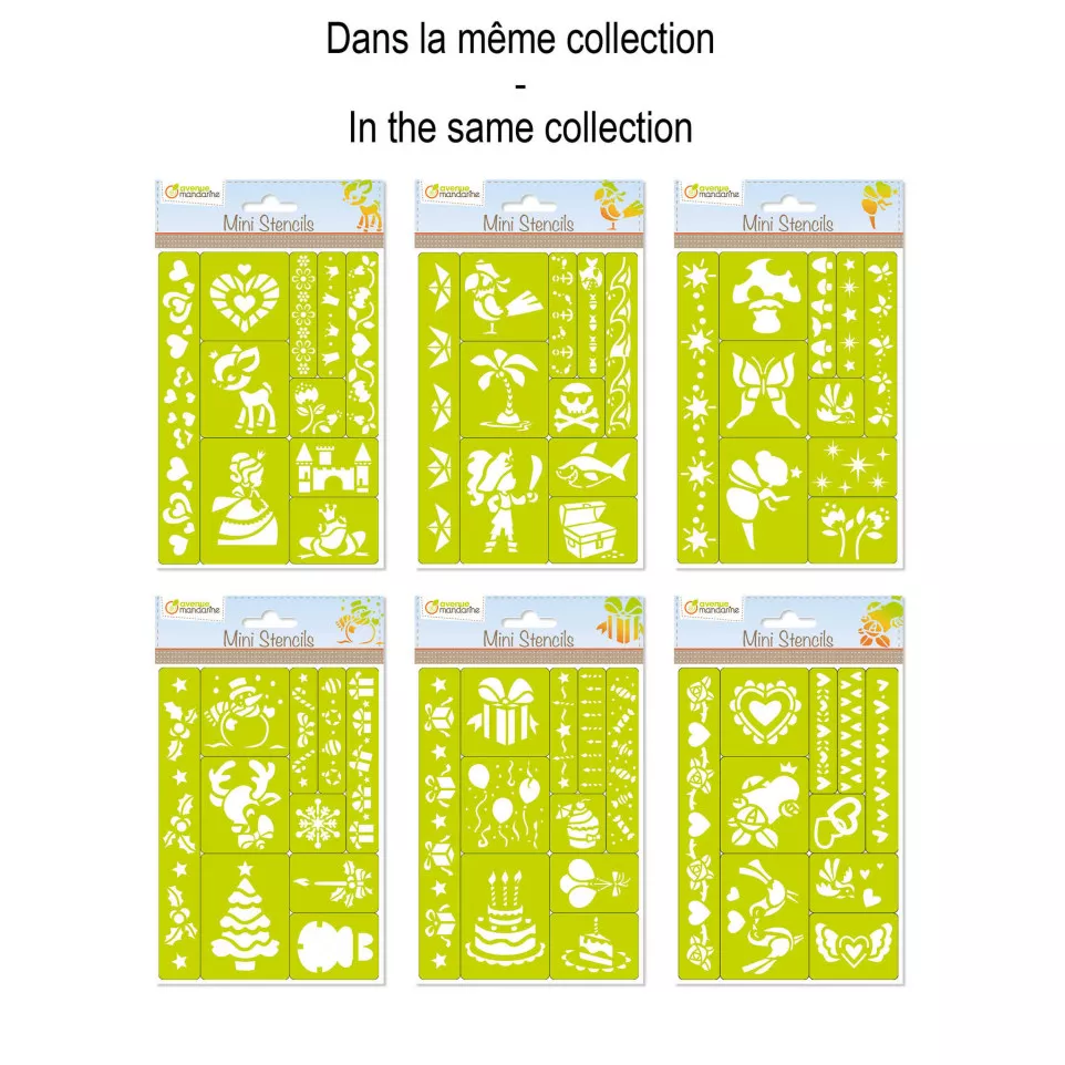 Mini Stencils, Anniversaire-/ Pc.