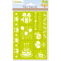 Mini Stencils, Anniversaire-/ Pc.