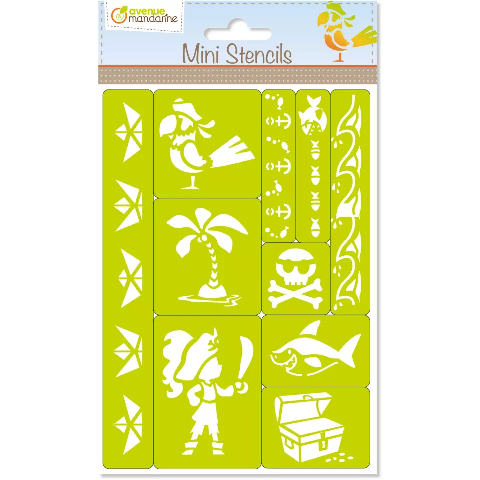 Mini Stencils, Pirates/ Pce