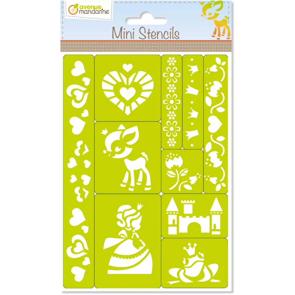 Mini Stencils, Princesses/ Pce