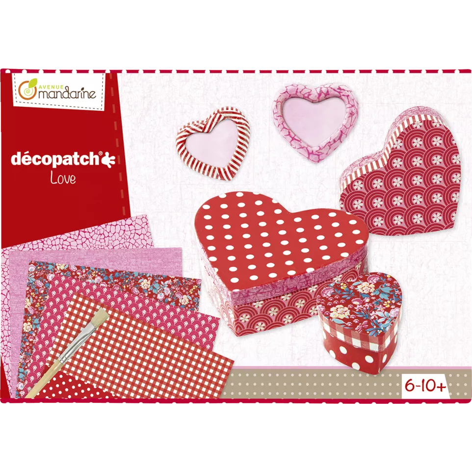 Boîte créative, Décopatch, Love/ Pce