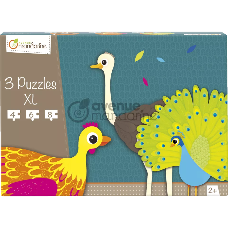 3 Puzzels XL Gevederde dieren-/ St.