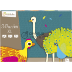 3 XL puzzles, Feathered...