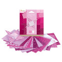 Pak Origami Color, 12x12 cm, Roze-/ St.