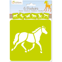 Set 6 sjablonen, Paarden-/ St.