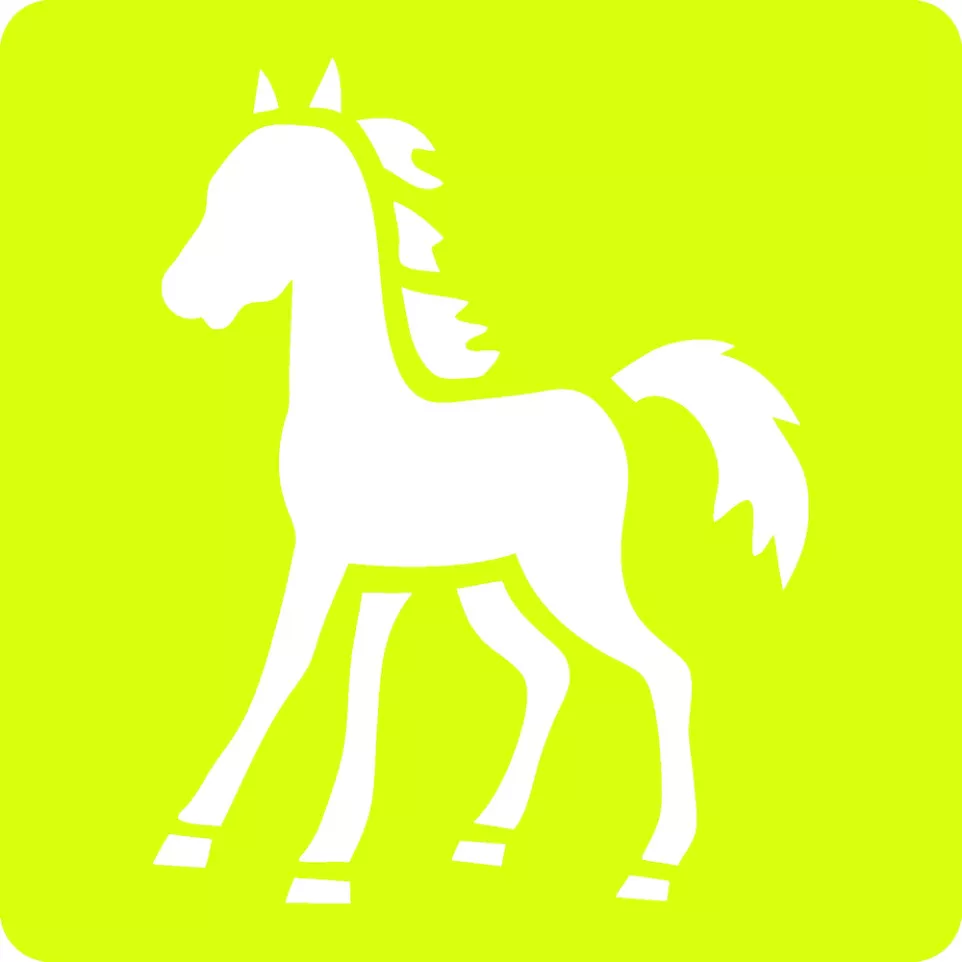 Set of 6 children's stencils, Horses/...