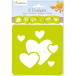 Set of 6 children's stencils, Hearts/ Pc.